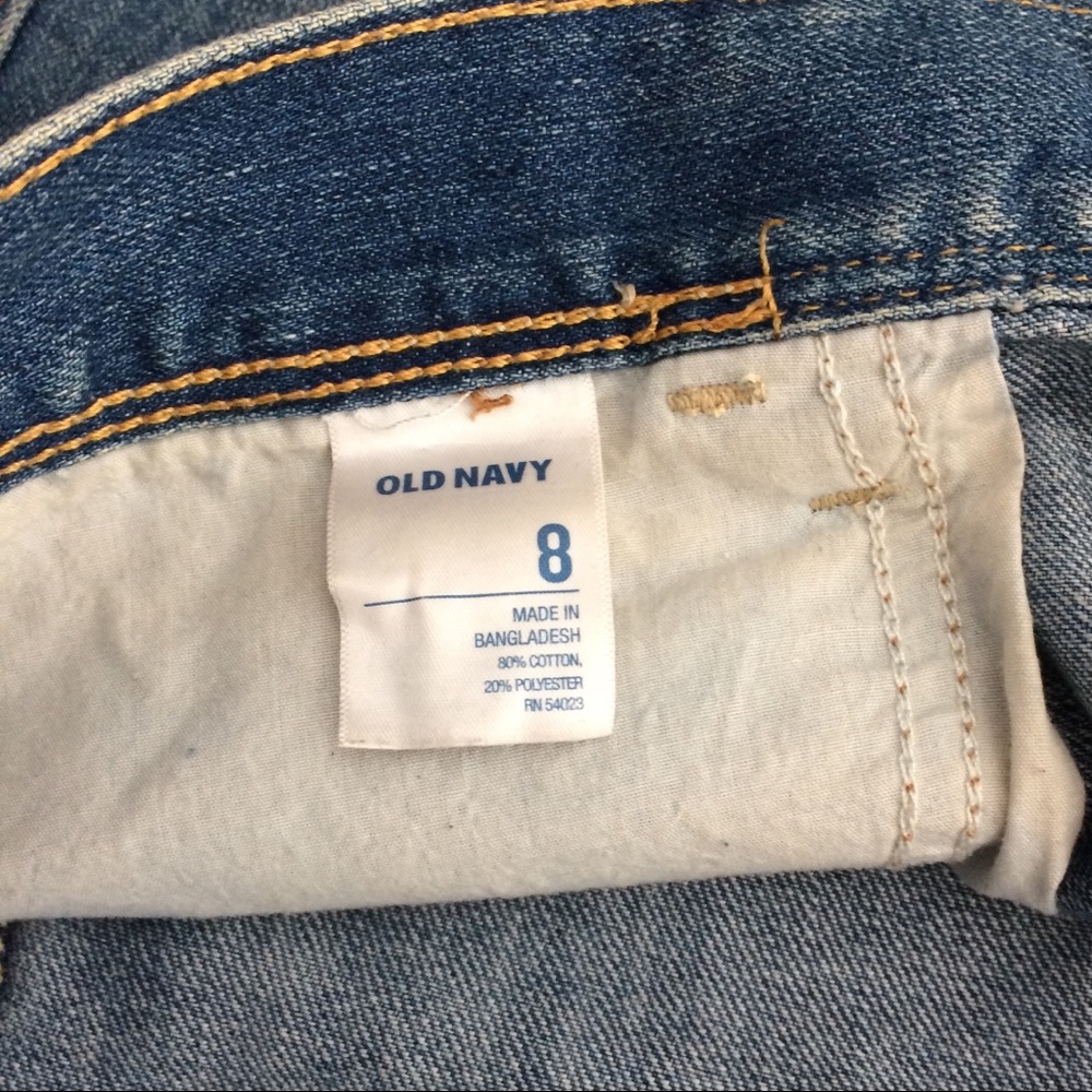 Old Navy Denim raw edge mini skirt : size 8 - Picture 3 of 6